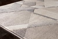 5 x 8 Medium Gray, Blue, Charcoal, and Cream Area Rug - Alida-3