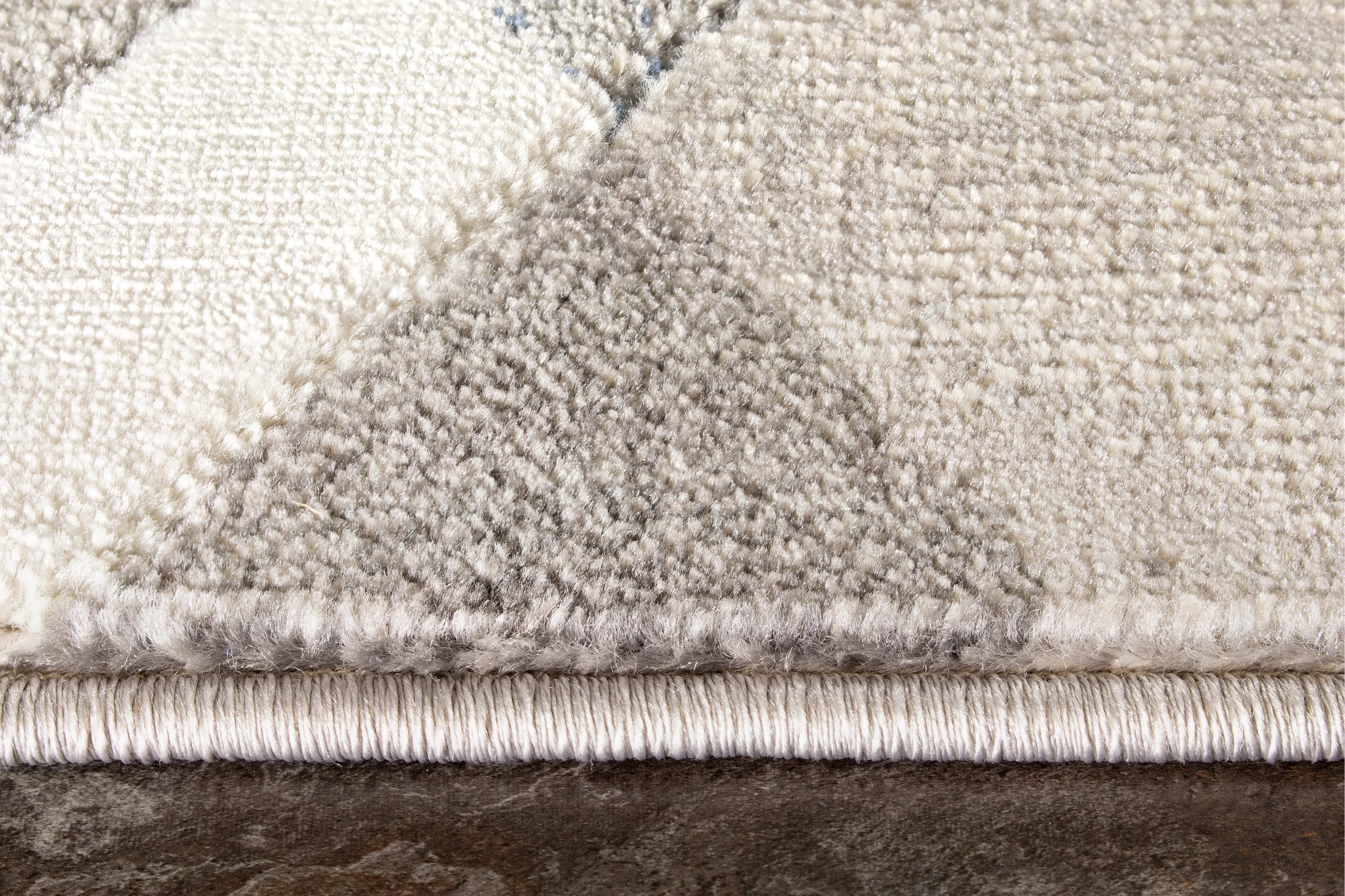 5 x 8 Medium Gray, Blue, Charcoal, and Cream Area Rug - Alida-4