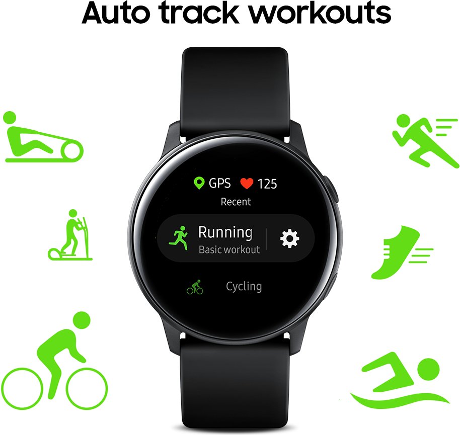 SM-R500NZKAXAR Galaxy Watch Active (40mm) Black-2