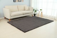 8 x 10 Large Faux Fur Gray Area Rug - Chinchilla