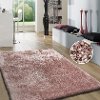 8 x 10 Large Dusty Pink Shag Rug - Shaggy Viscose