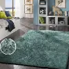 Shaggy Viscose 8 x 10 Marine Blue Shag Rug