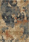 8 x 10 Large Rust, Ivory, and Blue Rug - Adagio