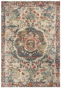 5 x 8 Medium Ivory and Multi-Colored Area Rug - Pandora