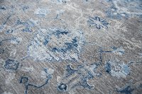 5 x 8 Medium Traditional Gray, Ivory and Blue Rug - Gossamer-5