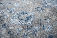 8 x 10 Large Traditional Gray, Ivory and Blue Rug - Gossamer-5