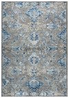 Clearance 8 x 10 Large Traditional Gray, Ivory and Blue Rug - Gossamer