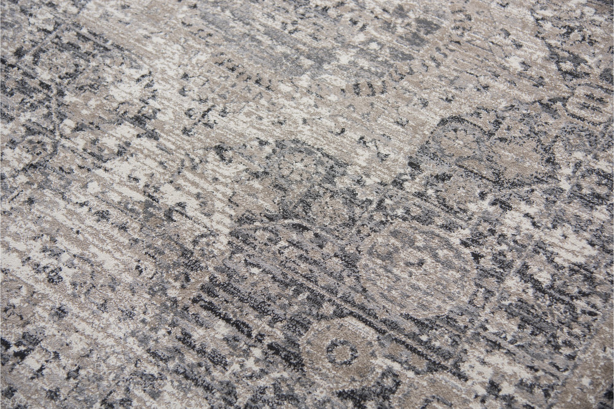 8 x 11 Large Traditional Gray and Beige Area Rug - Panache-6