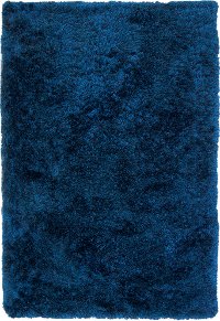 5 x 8 Medium Contemporary Navy Blue Shag Rug - Luxe Shag