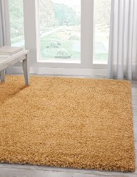 5 x 8 Medium Transitional Gold Shag Rug - Comfort Shag-2
