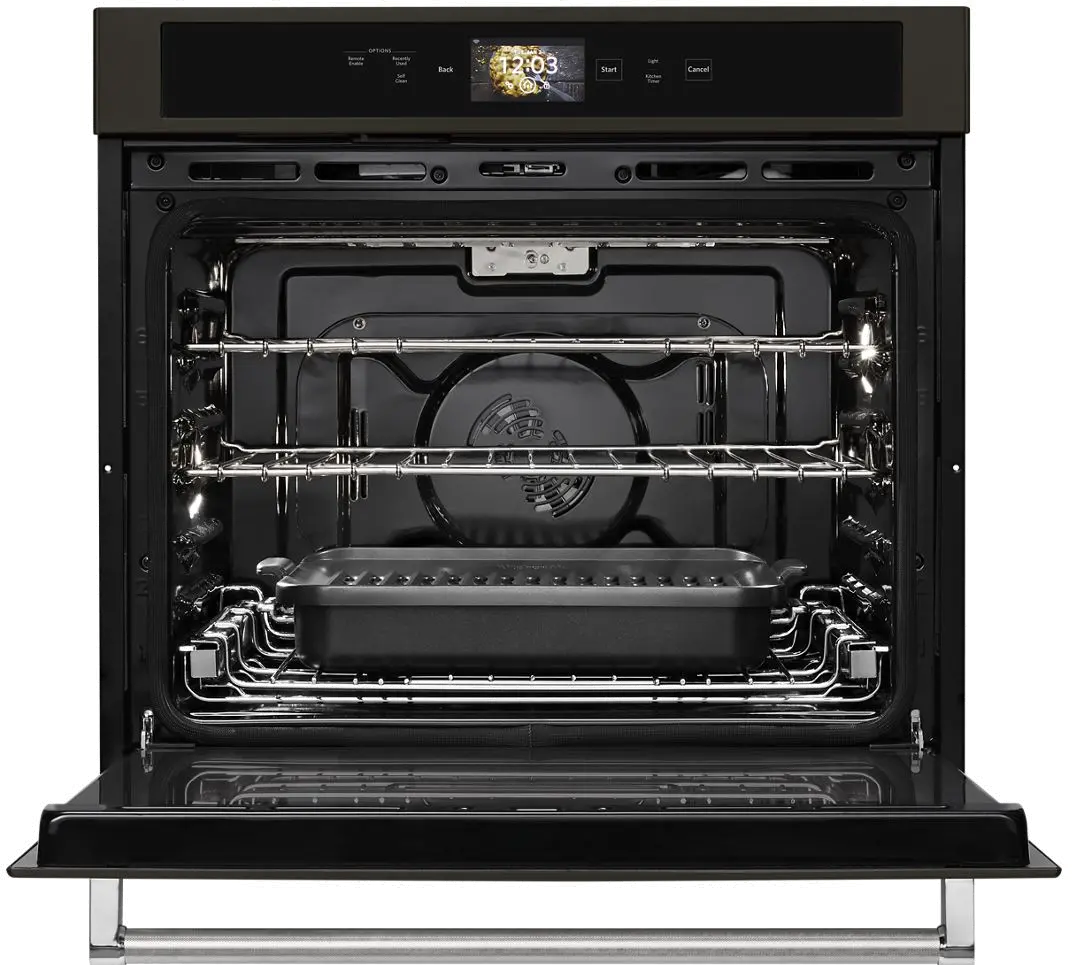 KOSE900HBS KitchenAid 30 Inch Smart Oven+ Single Wall Oven - 5.0 cu. ft. Black Stainless Steel-2