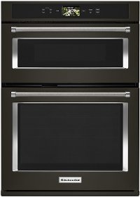 KOCE900HBS KitchenAid 30 Inch Smart Combination Wall Oven with Microwave - 6.4 cu. ft. Black Stainless Steel
