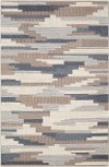 CCN1003-576 5 x 8 Medium Denim Blue and Taupe Area Rug - Cocoon