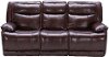 Bordeaux Burgundy Leather-Match Power Triple Reclining Sofa with Power Headrests - Triple-Play