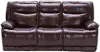 Triple Play Burgundy Leather-Match Power Reclining Sofa