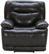 Blackberry Leather-Match Power Recliner - Triple-Play