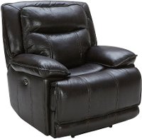 Blackberry Leather-Match Power Recliner - Triple-Play-2