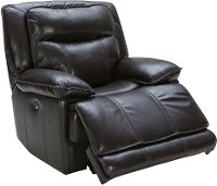 Blackberry Leather-Match Power Recliner - Triple-Play-3