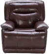 Triple Play Burgundy Leather-Match Power Recliner