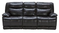 Blackberry Leather-Match Power Reclining Living Room Set - Triple-Play-2