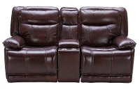 Bordeaux Burgundy Leather-Match Power Reclining Living Room Set - Triple-Play-2