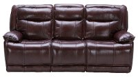 Bordeaux Burgundy Leather-Match Power Reclining Living Room Set - Triple-Play-3