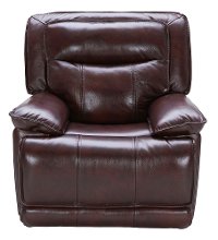 Bordeaux Burgundy Leather-Match Power Reclining Living Room Set - Triple-Play-4