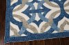 5 x 7 Medium Blue, Taupe, and Cream Indoor-Outdoor Rug - Waverly Sun' Shade