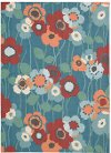 10 x 13 X-Large Blue and Pink Indoor-Outdoor Rug - Waverly Sun Shade