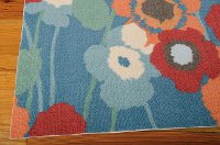 10 x 13 X-Large Blue and Pink Indoor-Outdoor Rug - Waverly Sun Shade-4