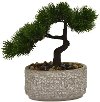 Faux Green Bonsai Arrangement Plant in Pot
