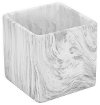 4 Inch Gray Marble Look Square Flower Pot