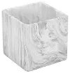 4 Inch Gray Marble Look Square Flower Pot