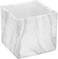 5 Inch Marble Look Square Flower Pot