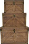 11 Inch Brown Wooden Trunk