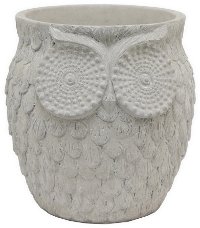 8.5 Inch White Owl Planter