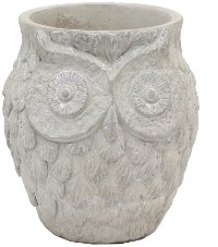 7 Inch White Owl Planter