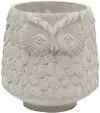 8 Inch White Owl Planter