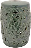Clearance Dark Green Leaf Garden Stool