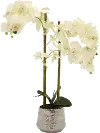 Faux Orchid Flower Pot Arrangement