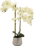Faux Orchid Flower Pot Arrangement