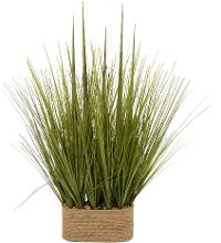 Faux Green Grass Pot Arrangement