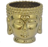 Gold Ceramic Buddha Planter