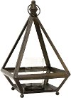 Clearance 17 Inch Brown Metal Decorative Lantern
