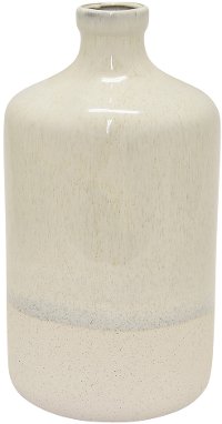 14 Inch Cream Ceramic Bottle Vase