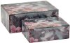 Clearance 10 Inch Pink Floral Glass Box