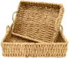 Clearance 20 Inch Natural Finish Rectangular Tray with Handles