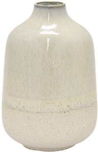 9 Inch Cream Ceramic Vase