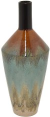 17 Inch Earth Tone Ceramic Vase