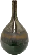 Dark Sable Green Ceramic Long Neck Vase